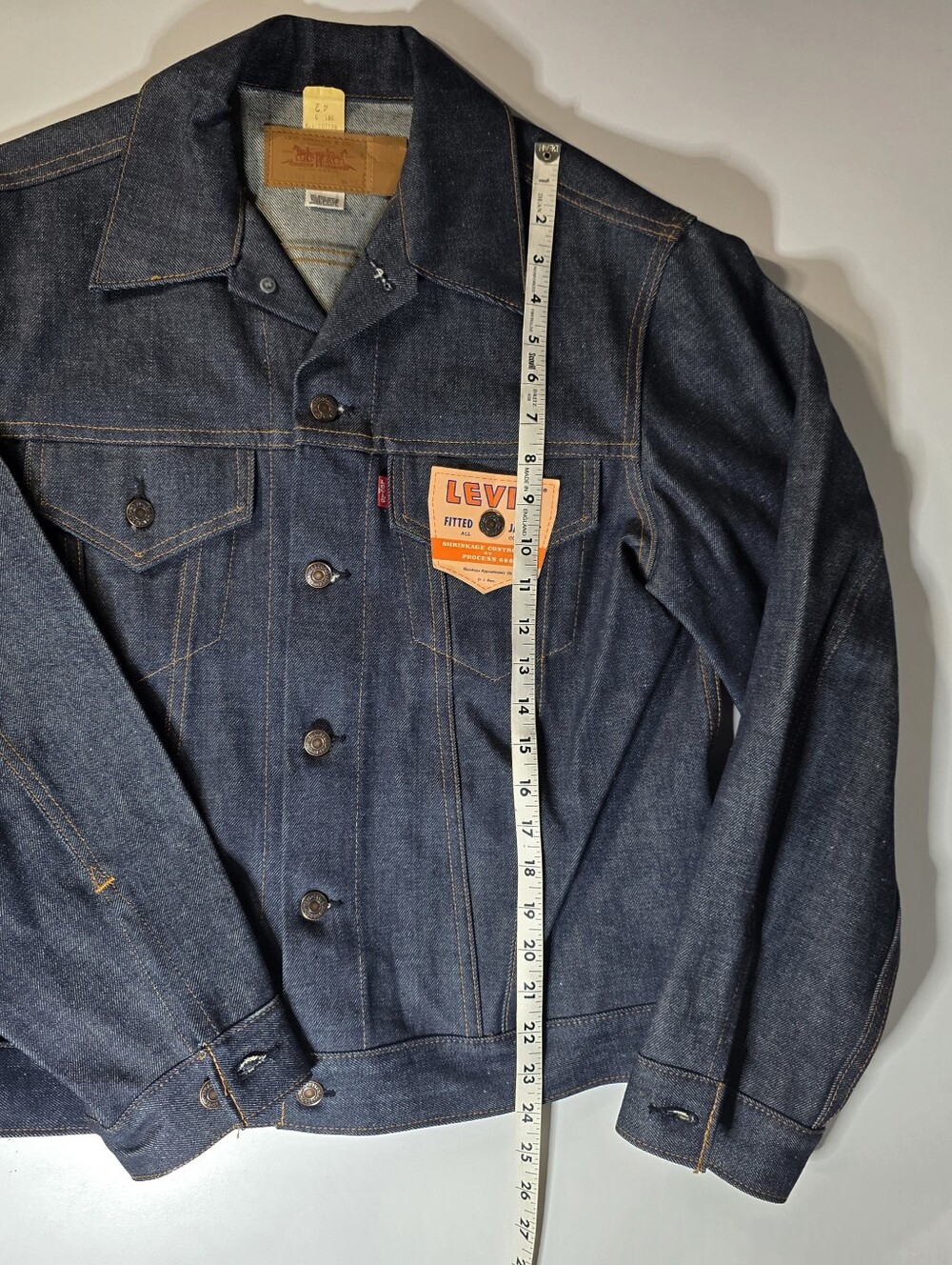 Levi's New Deadstock Vintage 1971-73 Denim Trucker Jacket Size 42 (L) - Picture 14 of 16